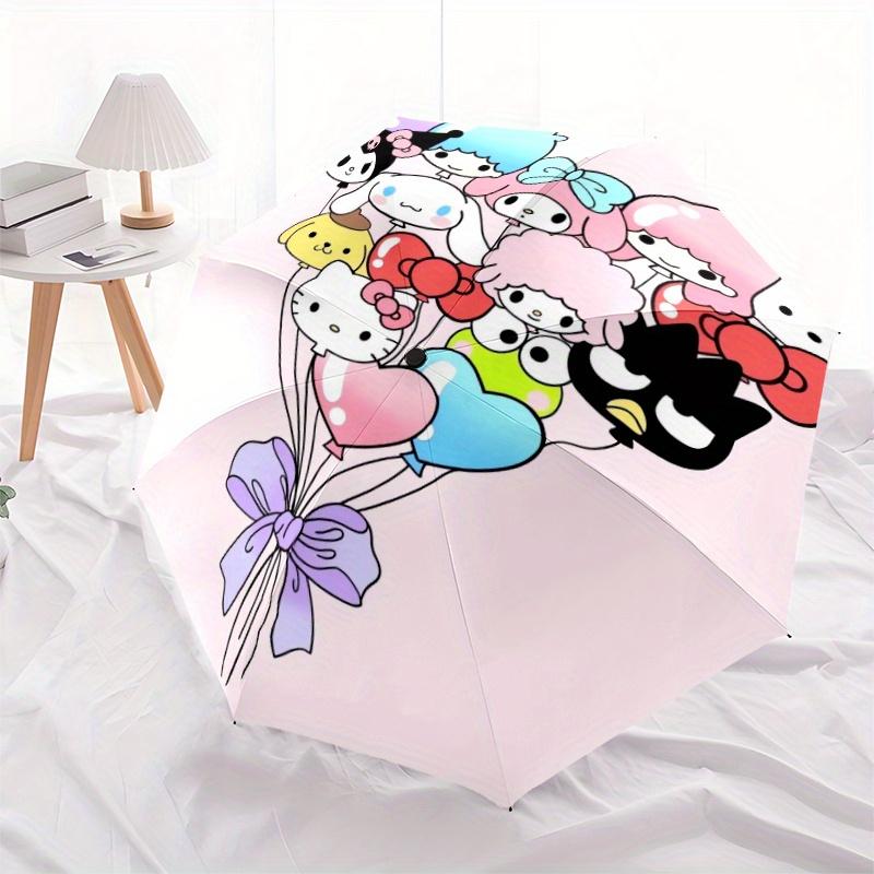 Sanrio Characters Balloon Design Automatic Open/CloseUmbrella-CuteUmbrella with Cute Design, Portable 3-Fold Compact Umbrella for Men & Women, Valenti