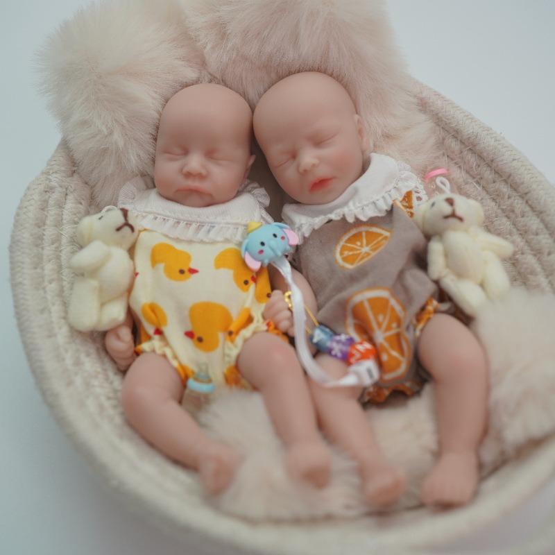 

Мягкая на ощупь твердая силиконовая кукла Bebe Reborn всего тела, 6 дюймов, 15 см, очаровательные мини-спящие куклы для новорожденных для детей, кукла-одевалка для малышей, игрушки для игр перед сном