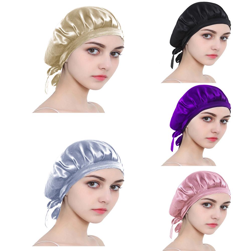 Bestmemories Silk Night Cap Household Sleeping Hat Long Hair Head Cover for Woman Housework Night Sleep Sleeping Hat Hair Protection Bestmemories Silk Night Cap Household Sleeping Hat Long Hair Head Cover for Woman Housework Night Sleep Sleeping Hat Hair Protection