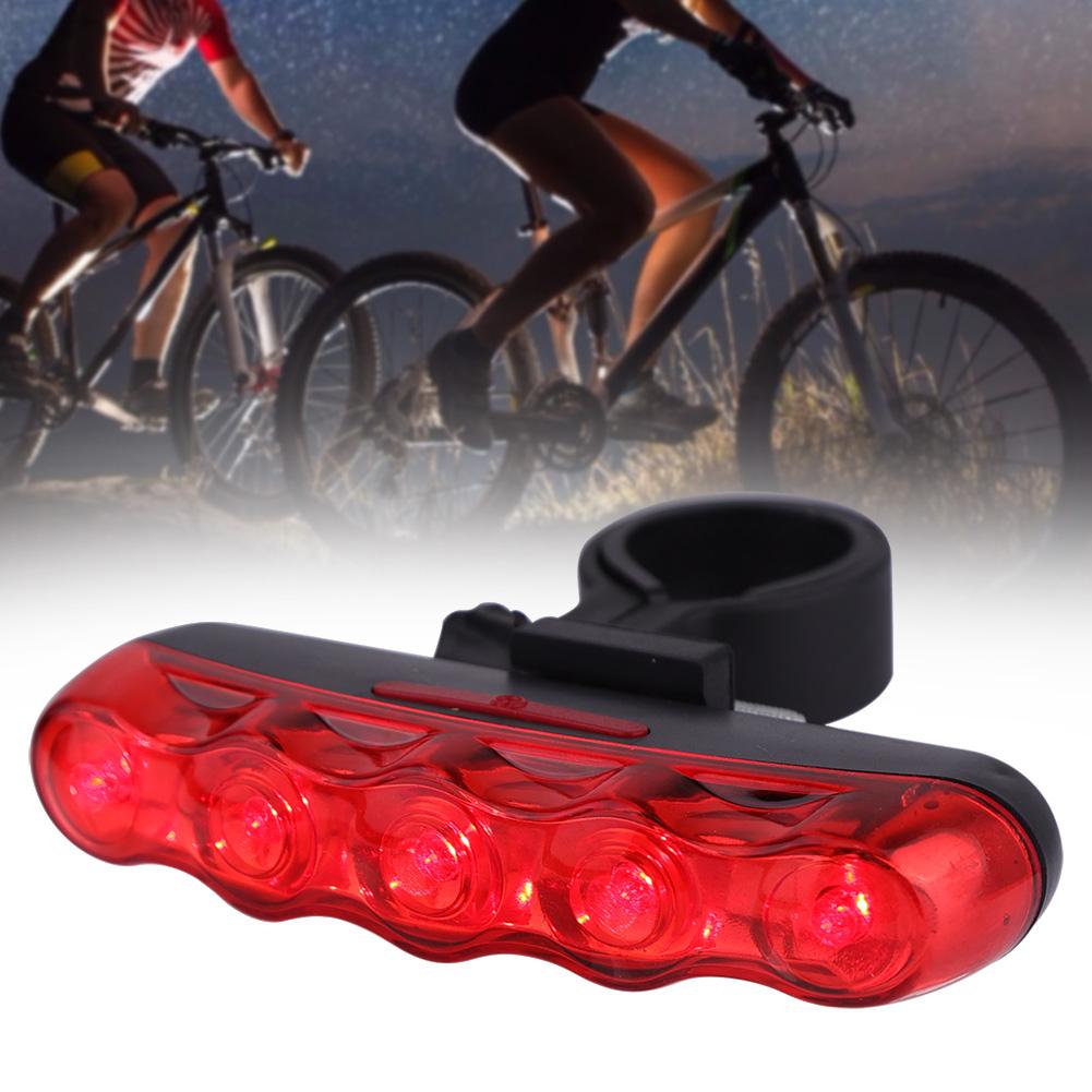 Waterproof Night Warning Lamp 5LED High Bright Taillight for Mountain Bike