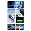 Ice Compress High-speed Cooling Fan Handheld Fans USB Rechargeable Portable Mini Fan LED Digital Display, Travel,Camping,Outdoor