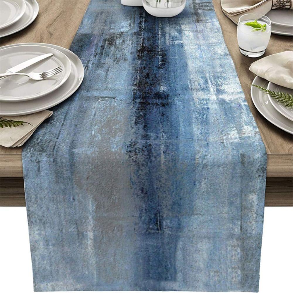 Reusable Linen Table Runner Vintage Table Cloth Home Decoration Table Cover Table Decor
