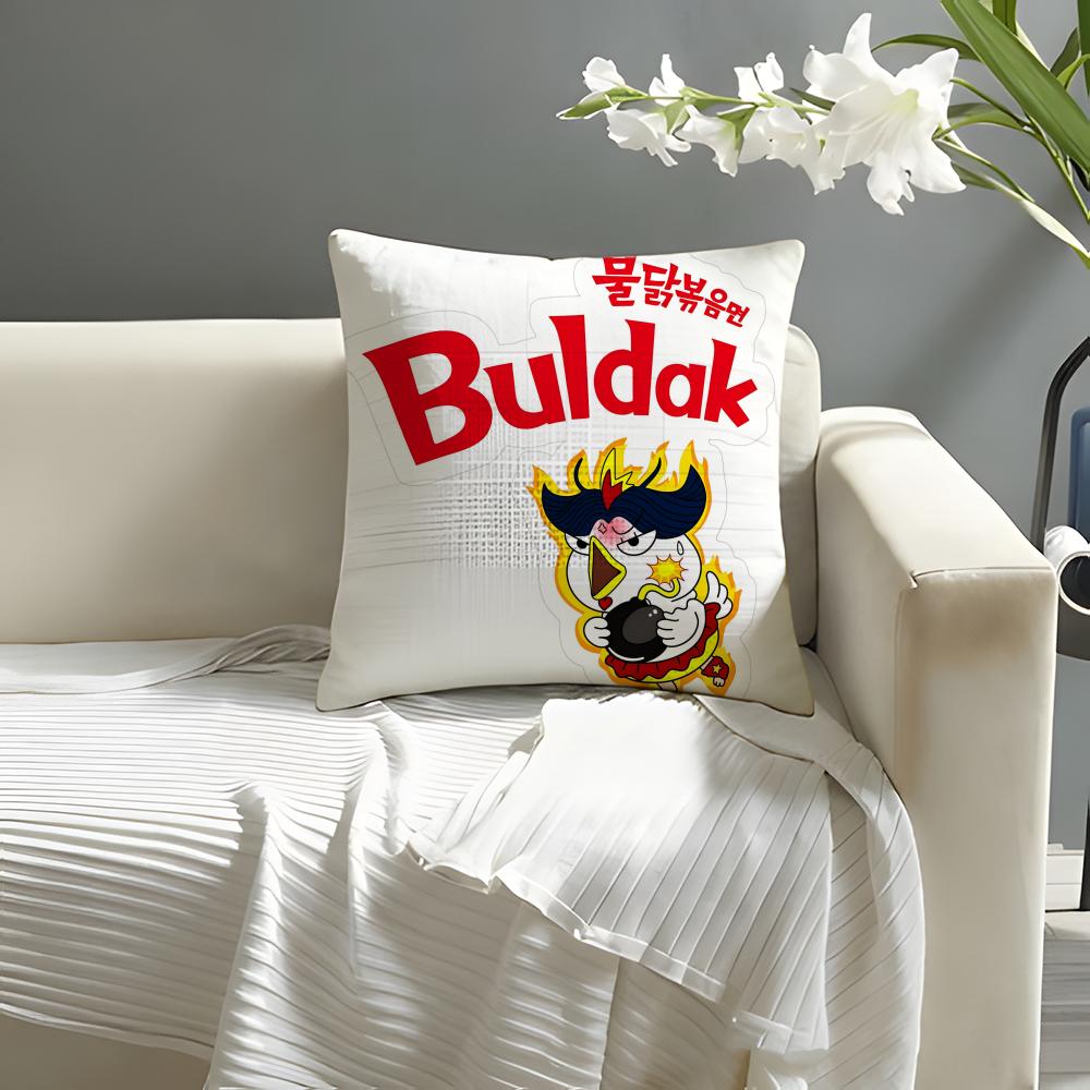 

Kwaii Anime BBuldak RRameSn Pillow Case Natural Linen Organic Fabric DoubleSided Printing Sofa Home Decor Cushion Cover 30X30cm