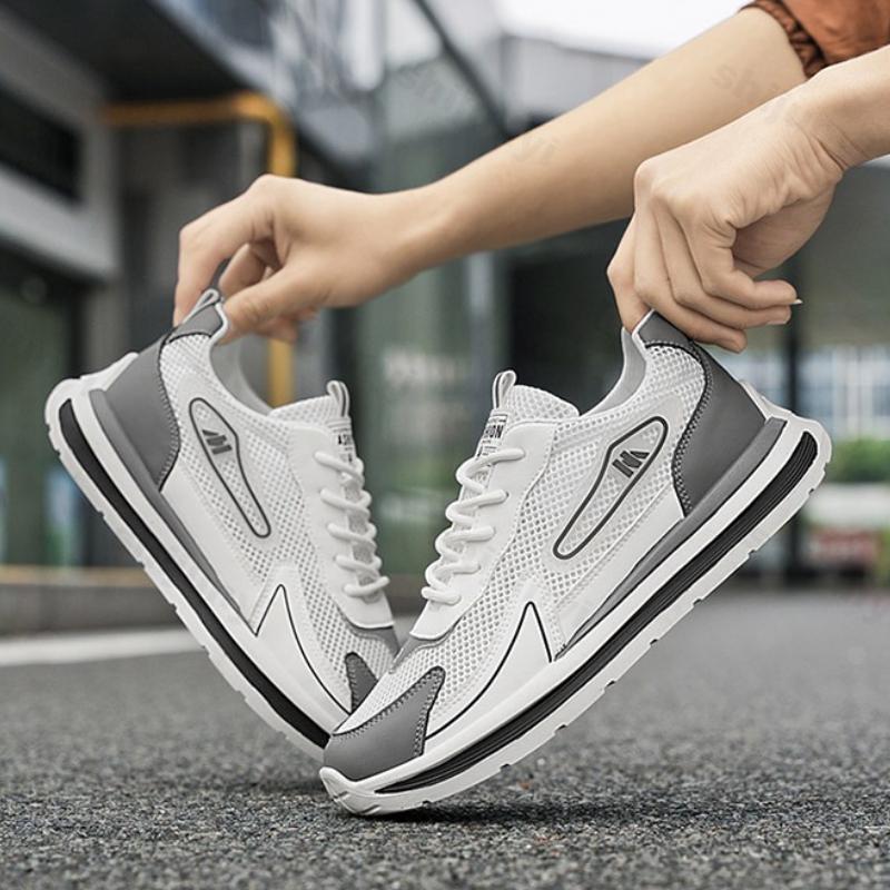 Spring Autumn 2026 New Men's Shoes Mesh Breathable Outdoor Non Slip Platform Sneakers Comfortable Fashion Lace Up Casual Shoes