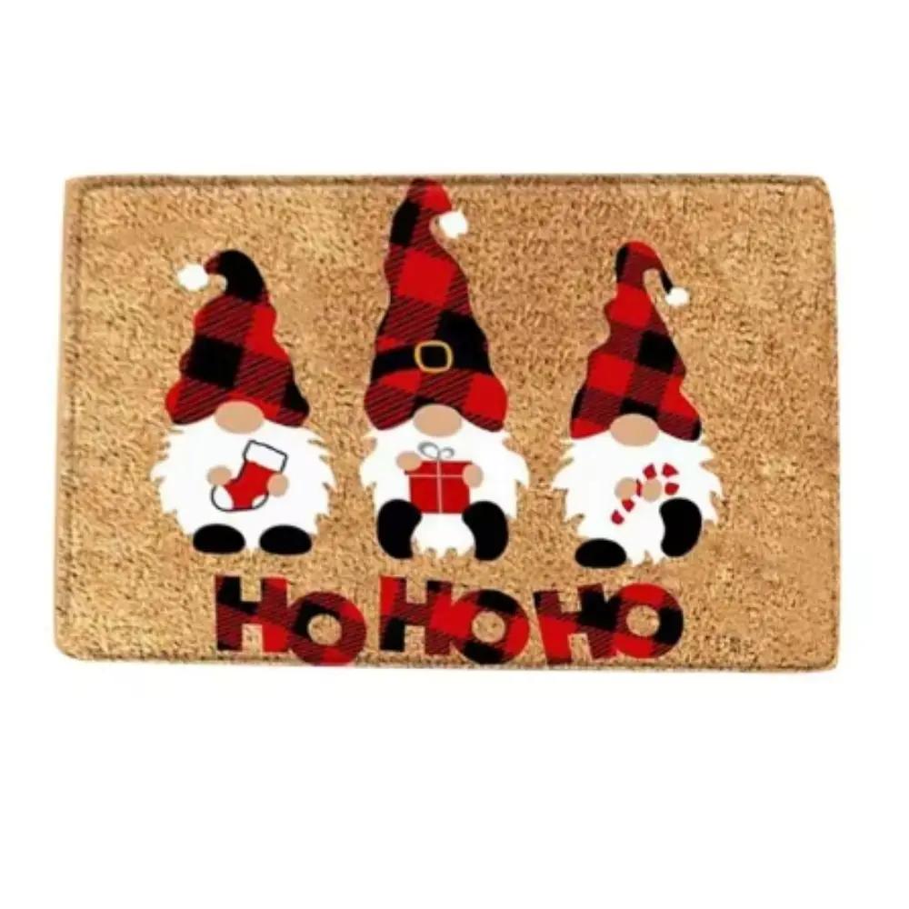 VIKAMA Christmas Welcome Floor Mat Dwarf Dwarf Dwarf Bedroom Kitchen Floor Mat Christmas Decoration Entrance Carpet