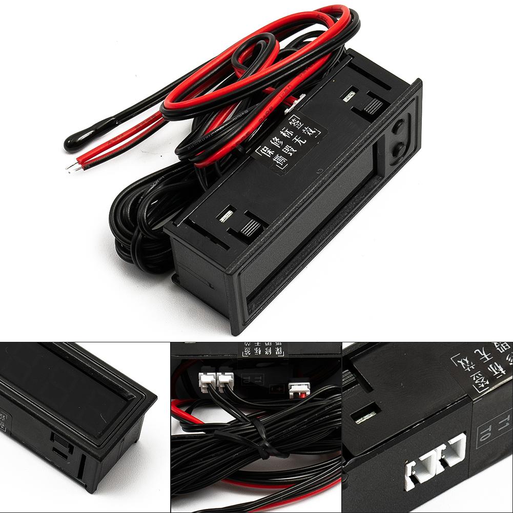 Clock Car Voltmeter LED Digital Display DC 5-27V Indoor Outdoor 12V 3in1