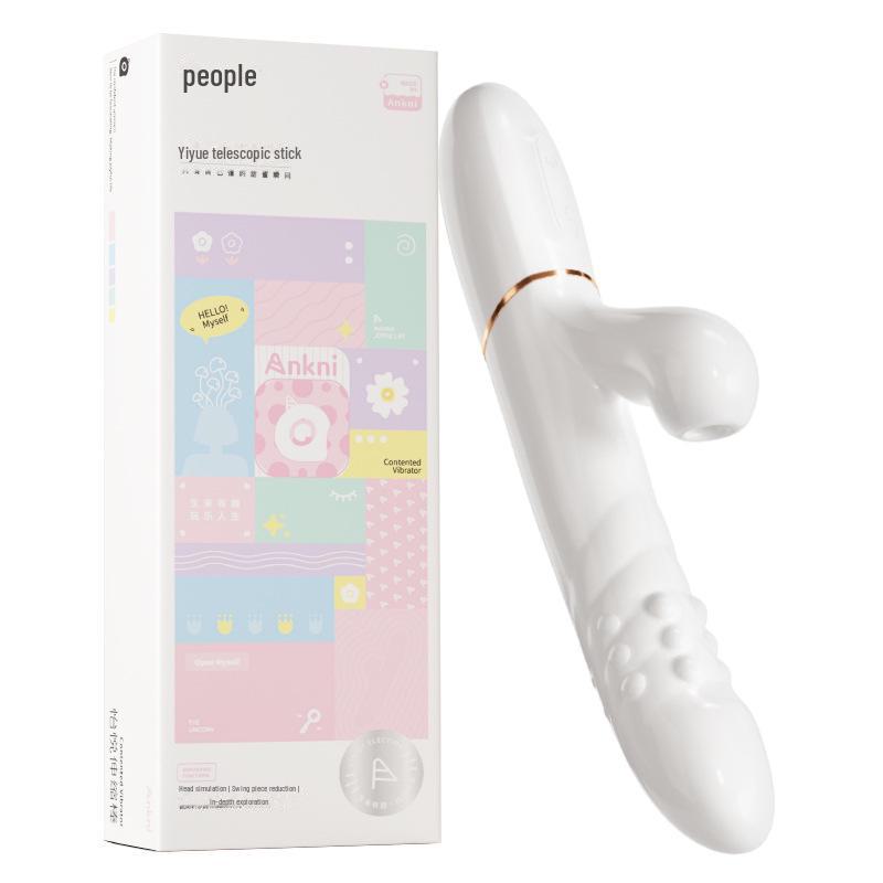 Mi Ji Yi Yue Telescopic Rotating Bead Vibrator - Female Massage & Vibration Device, 50 Pcs/box