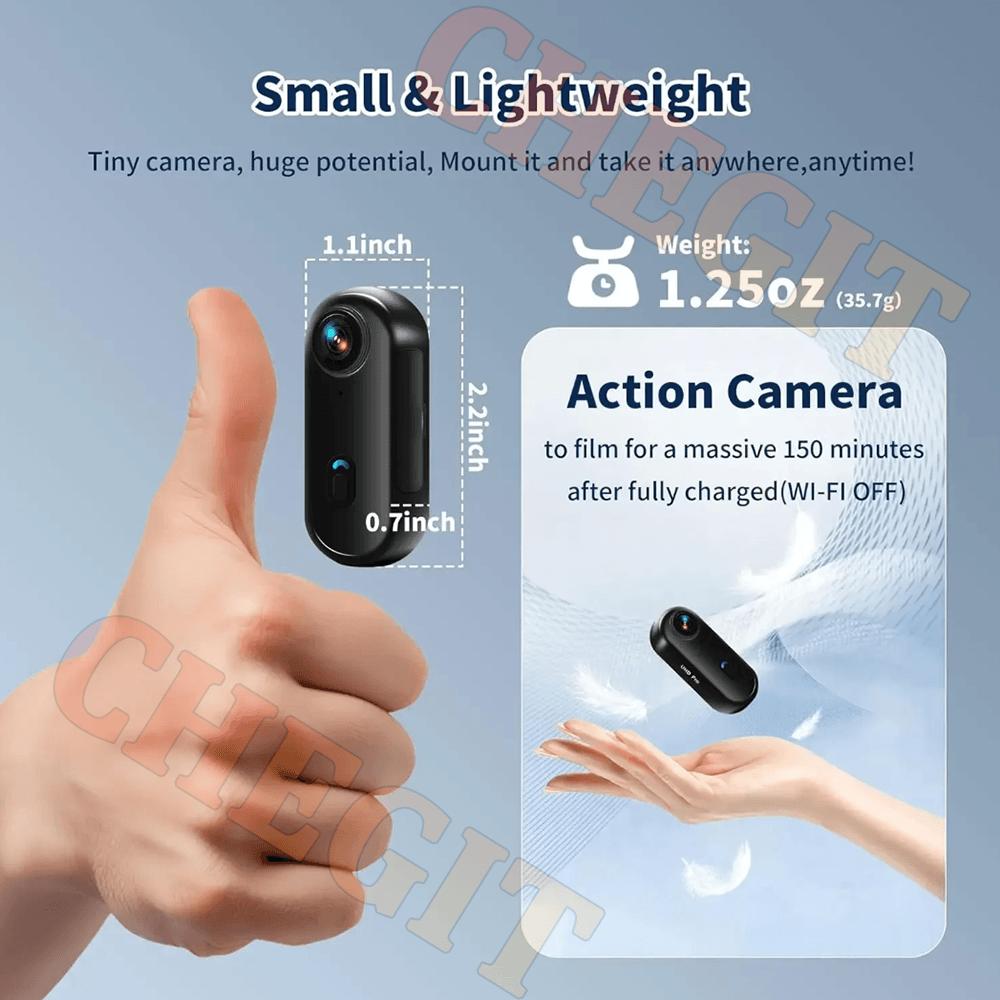 4K /1080P Motorcycle Mini Recorder Finger WIFI Action Camera Lightweight Motorcycle Road Sport Cam Bicycle Vlog Pet Body Camera
