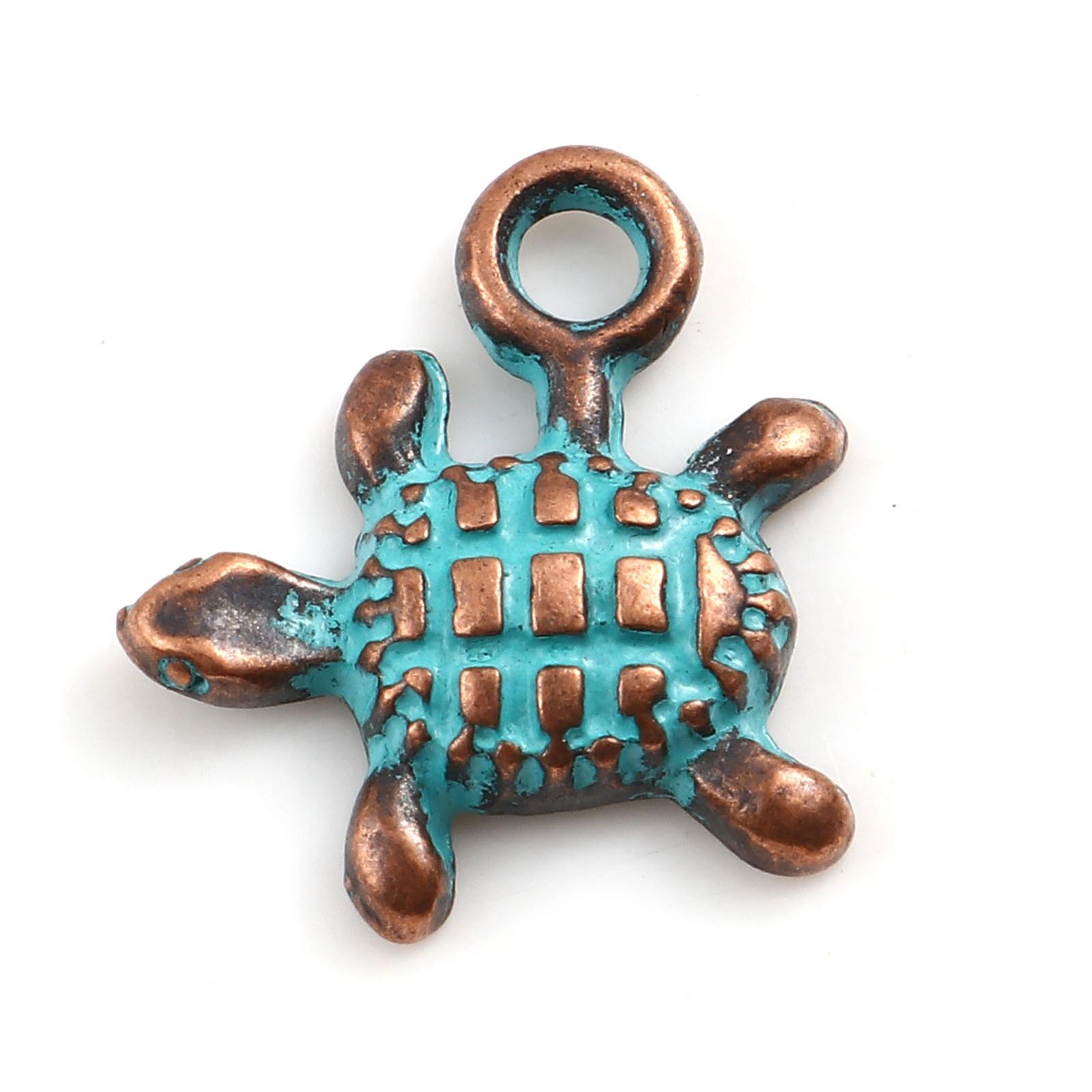 

10PCs Antique Copper Vintage Bohemian Charms Ocean Jewelry Dragonfly Shell Metal Pendants for DIY Making Earrings Jewelry