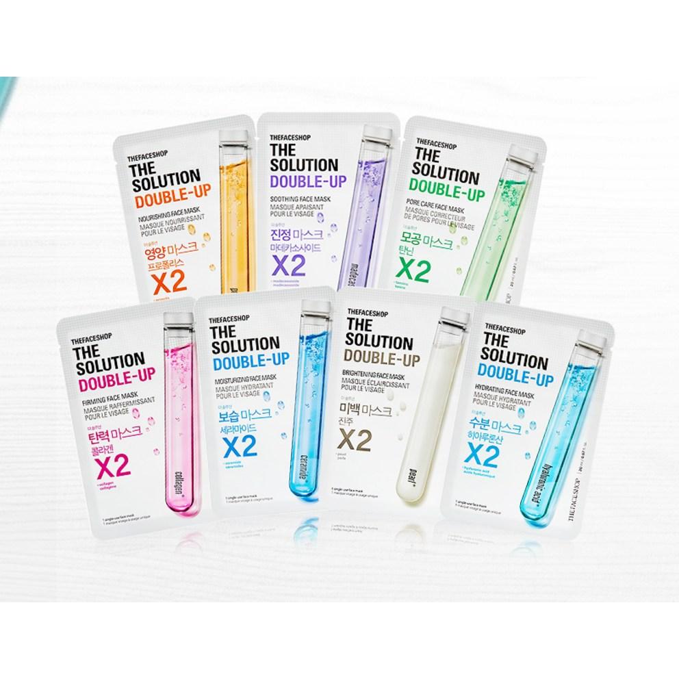[THE FACE SHOP] The Solution Double Up Brightening Face Mask Sheet (1 Sheet)