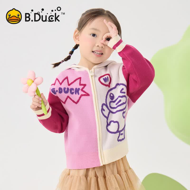 B.Duck Kids' Hooded Knit Cardigan