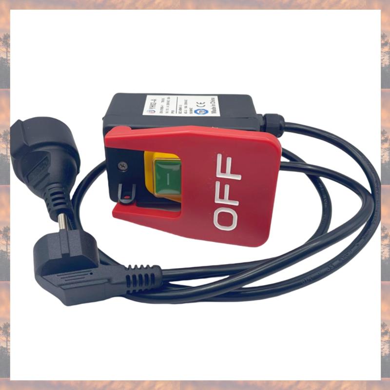 2025 Trend 220V Single-Phase On/Off Switch, Safety Switch, Zero Voltage Switch With Socket, Emergency Off Switch EU Plug