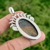 Oval Picasso Jasper Gemstone Sterling Silver Sister Bezel Engagement New Pendant