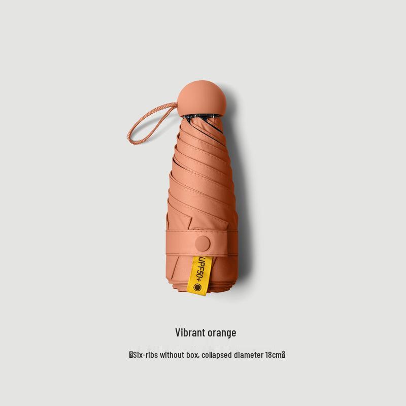 Mini Capsule Sun Protection UV Umbrella for Women - Customizable Sunshade & Rain Protection
