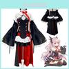 Elegant Seraph Of The End Krul Tepes Vampire Cosplay Costume Dress In Black