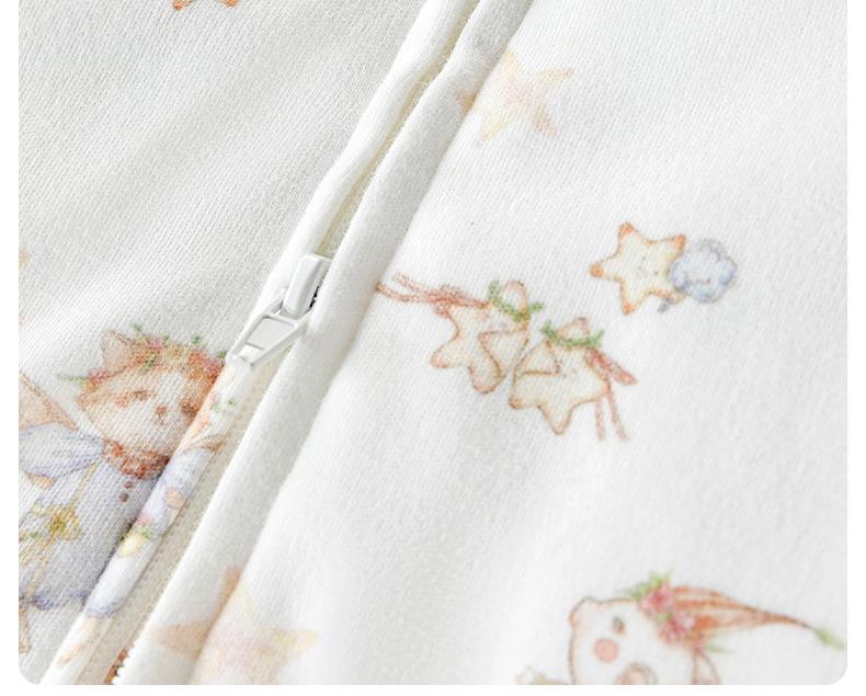 Warm Cotton-Blend Baby Sleeping Bag Onesie for Boys & Girls: Split Leg, Suitable for Spring, Autumn & Winter