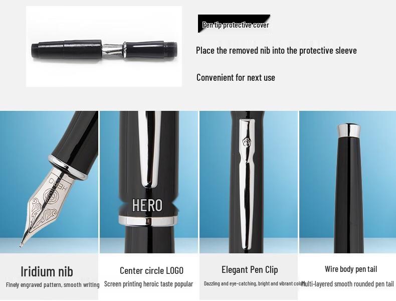 HERO Yingxiong 2062s Fountain, Ballpoint & Calligraphy Pen Ink Gift Set