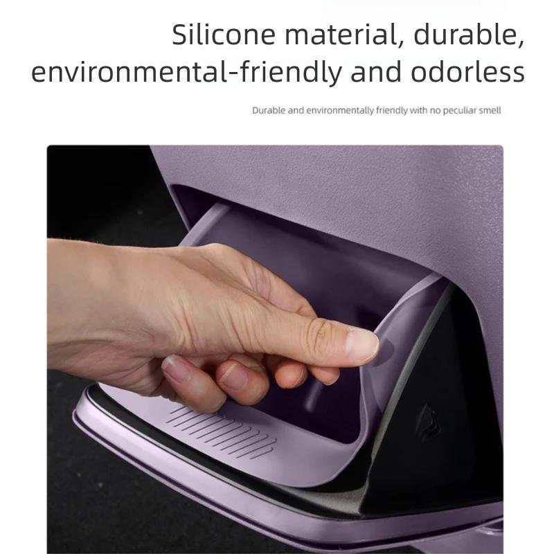 For Leapmotor B10 2025+ Car Storage Box Silicone Under Rear Air Vent Decorative Rear Kick Protection Panel Interior Accessories