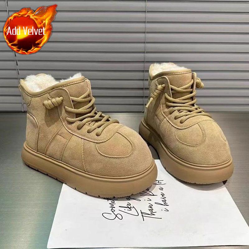 Fashion Chunky Round Toe Women's Snow Boots Winter Plush Warm Ladies Shoes Y2k on Offer Fashion 2025 Boot Hot Non Slip New in Footwear