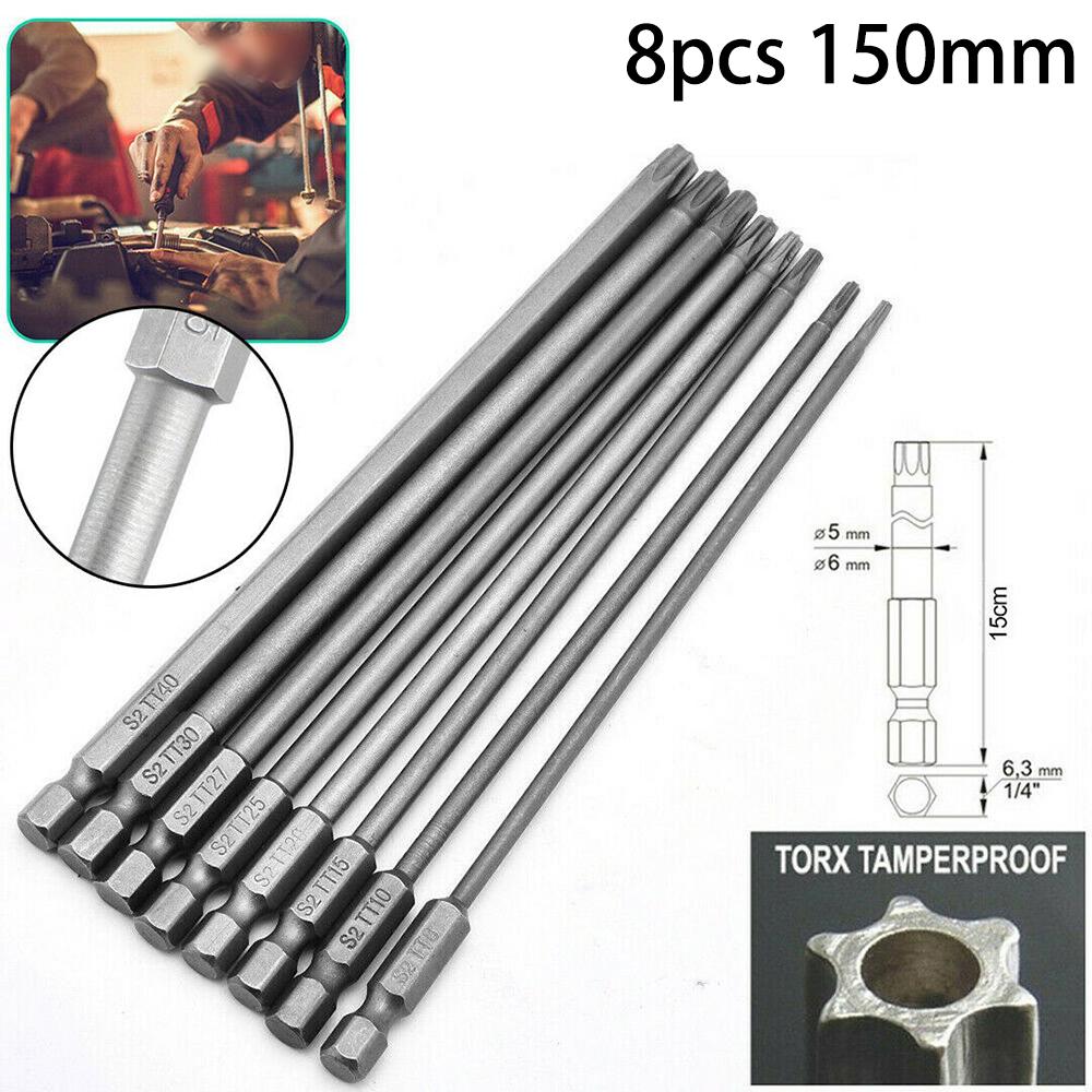 

8pcs Screwdriver Bit TorxSocket Tip Magnetic Head 1/4 Shank For Power Drill Tool Screw Driver Bat T8,10,15,20,25,27,30,T40 China Mainland