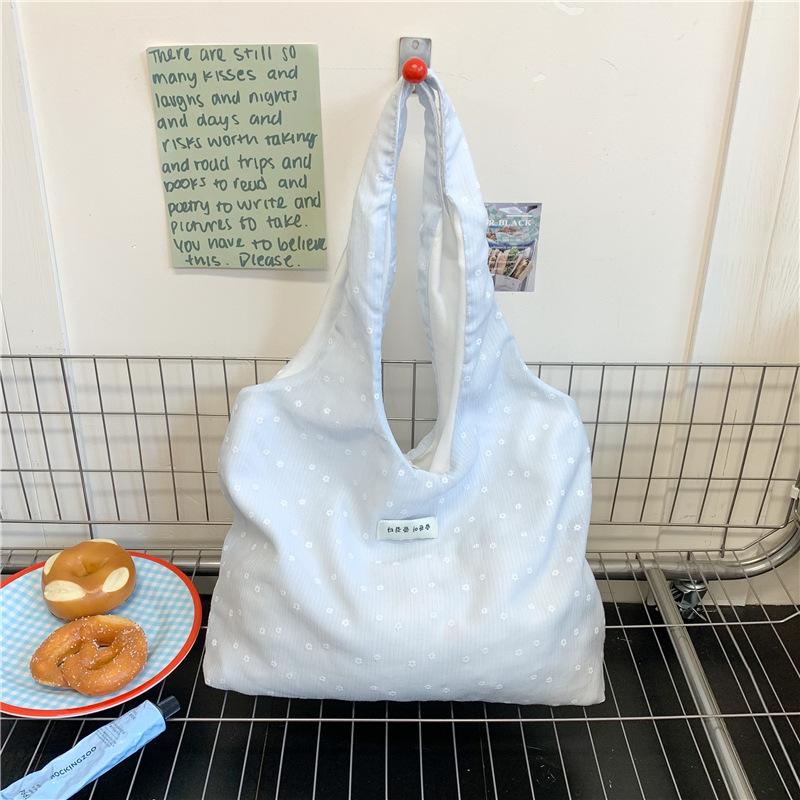 

Модная и практичная сумка-тоут большой вместимости, женская летняя новинка, холщовая сумка для通勤, простая наплечная женская сумка синий