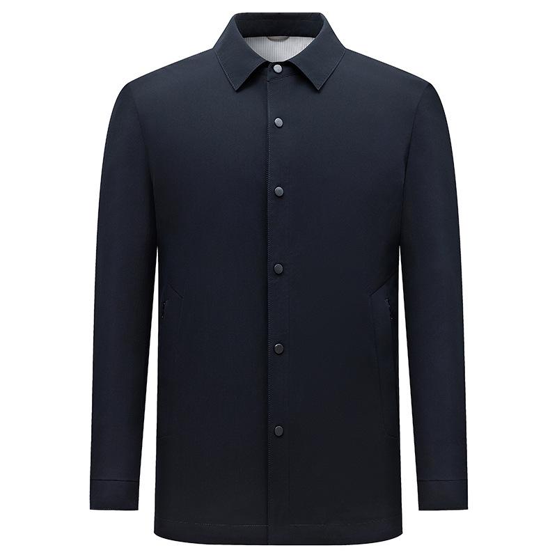

Waterproof Business Casual Turn-Down Collar Jacket - Breathable, Versatile, and Durable Outerwear for Middle-Aged and Young Adults. M темно-синий