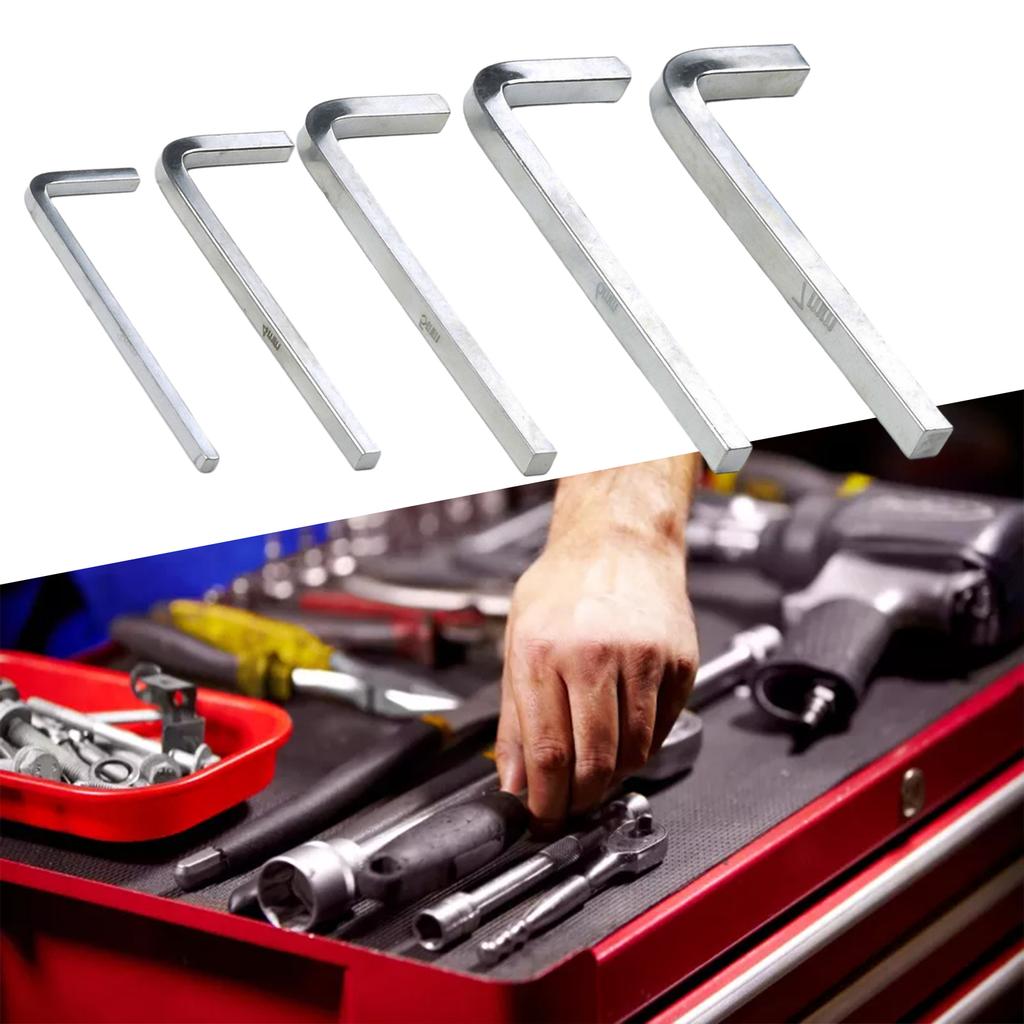 5Pcs/Set Hand Tools L Shape Square Head Wrench Square Key 4 Point Wrench Screwdriver Set 3-7mm Tools For Mechanic