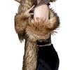 Luxurious Faux Furs Scarf Collar Long Neckerchief Shawl Wrap for Women Winter Warmth Evening Party Fuzzy Stoles Shrug