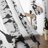 Durchsichtige Vorhänge mit Vogel-Birken-Motiv, für Schlafzimmer, Voile-Vorhang, Wohnzimmer, Fenster, durchsichtige Vorhänge, Küche, Tüll-Vorhänge