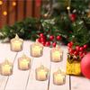 24 Pieces LED Candles Light Battery Powered Electronic Lamps Transparent ulation Tea Lights Halloween Birthday Party Home