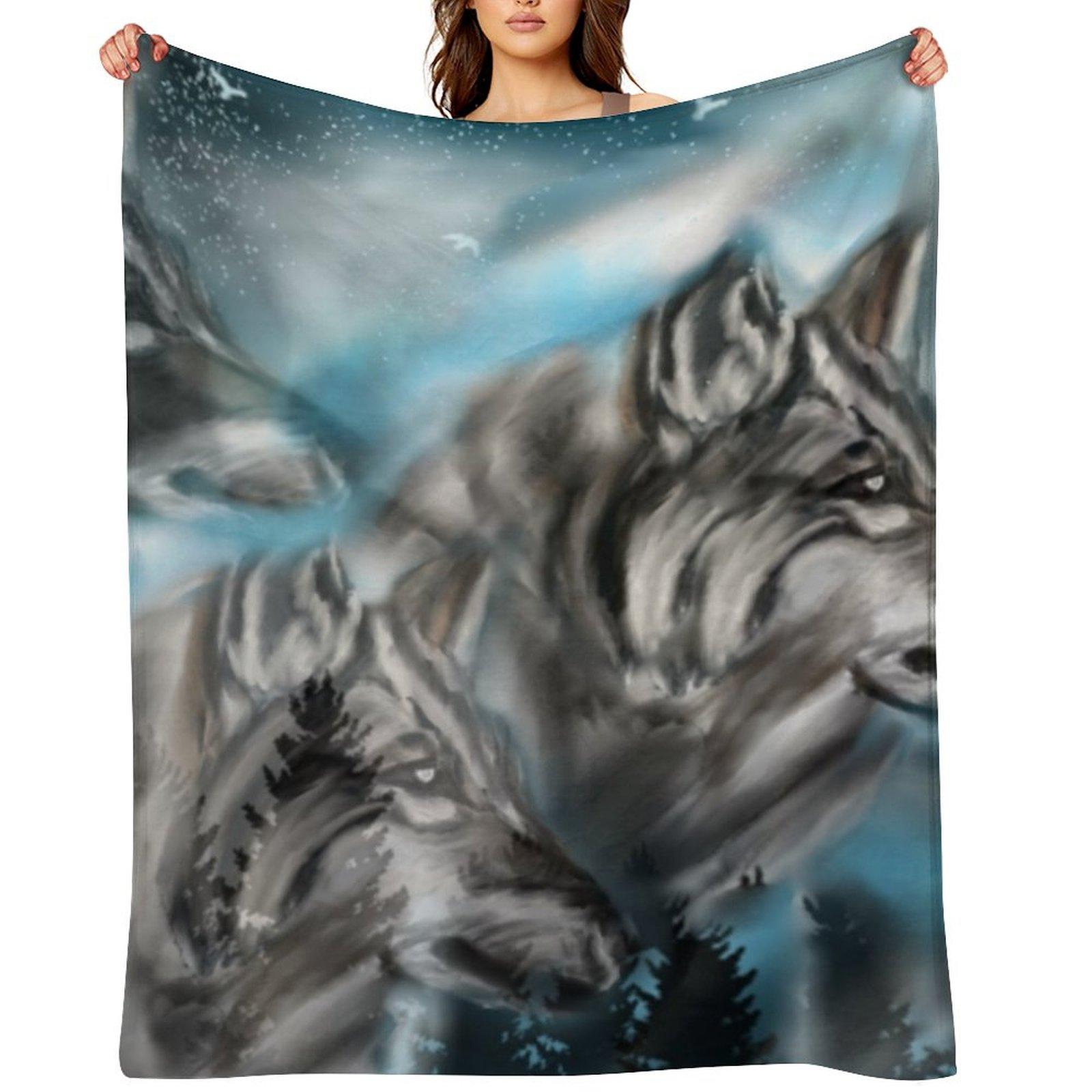 Monlight Night Throw Blanket Vintage Luxury Brand funny gift Polar Blankets 30x40in
