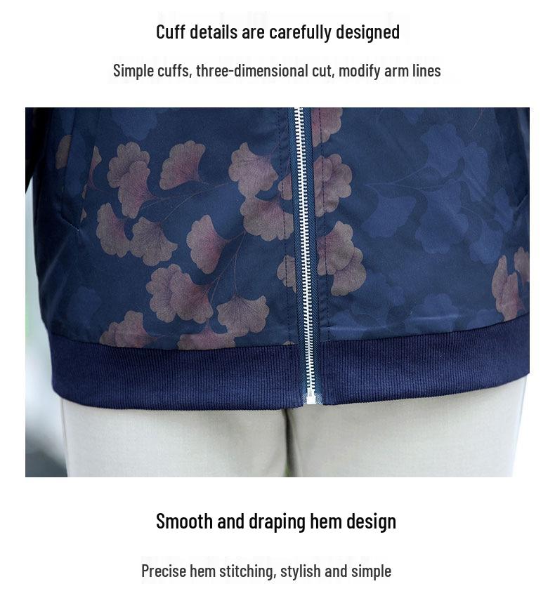 Mother's 2026 Spring/Autumn Lapel Jacket for Women - Middle-Aged & Elderly, Loose, Stylish Top.