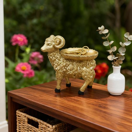 Pallet Ornament Keys Small Objects Tray Imitation Sheep Design Resin Key Organizer Versatile Home