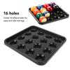 Pool Ball Carrying Tray for 16 Balls Plastic Billiard Ball Storage Tray Holder for Snooker Billiard Pool Table Black