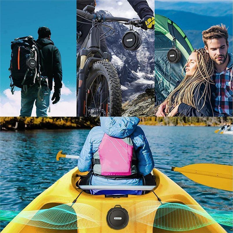 ABUO-Outdoor Waterproof Bluetooth Speaker, Wireless Portable Mini Shower Travel Speaker For Sports Pool, Beach, Hiking