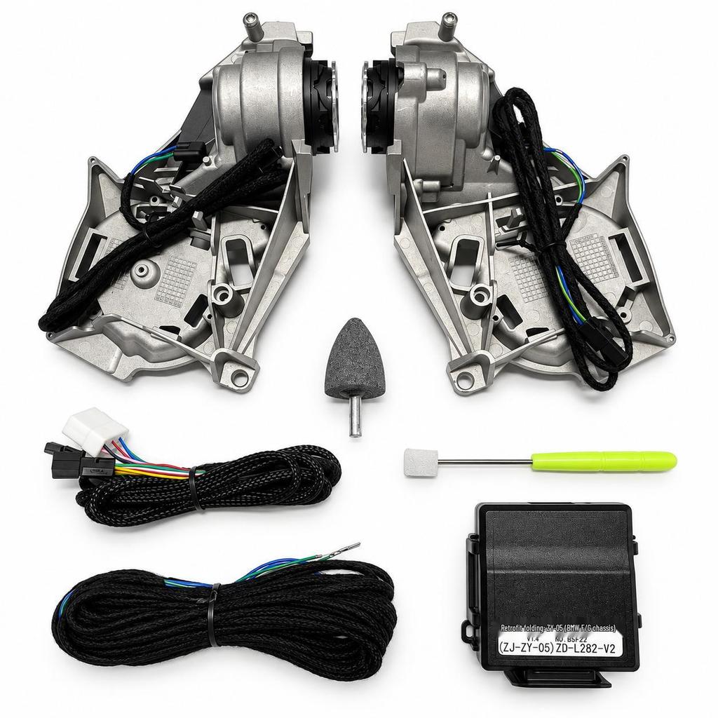 BMW 1 Series 2-Door (14-ON) Electric Folding Rearview Mirror Retrofit Kit: Auto Lock/Unlock Feature