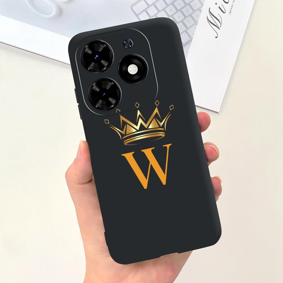 For Infinix Hot 40 Case Infinix Hot 40i Cute Crown Letters Back Cover Phone Case For Infinix Hot 40 Pro Hot40 Hot40i Soft Fundas