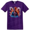 Sanji Anime Fire Battle T Shirt W/ Blue Water Waves Fantasy Art Graphic Cool Tee
