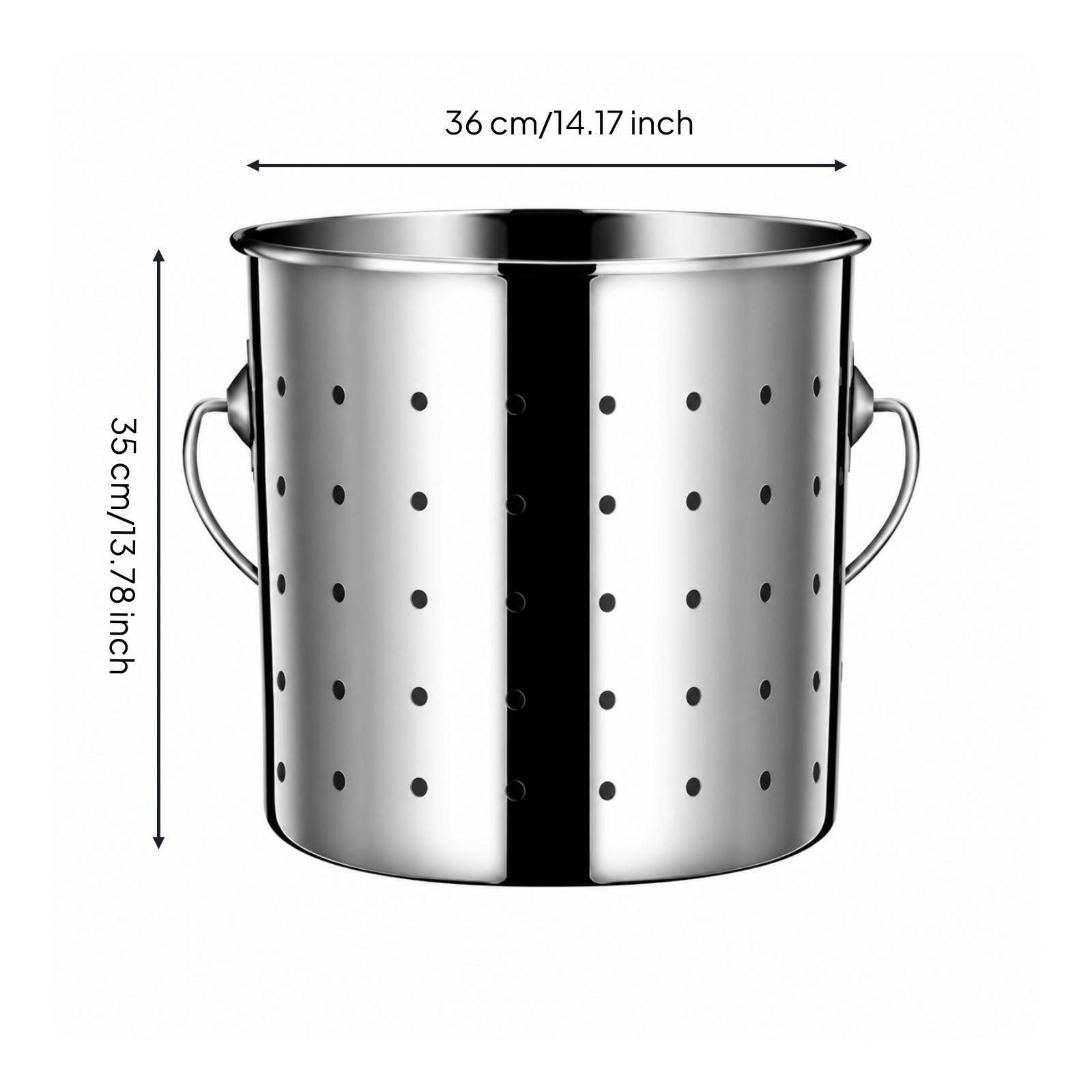 Stainless Steel Draining Bucket with Wire