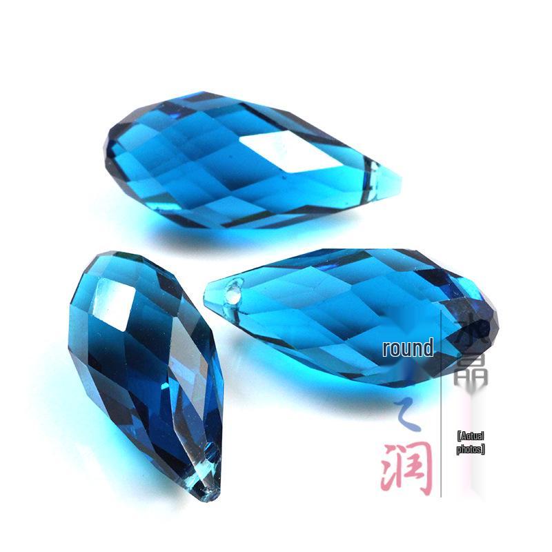 Crystal Glass Teardrop Beads 6x12MM Horizontal Hole for Handmade Jewelry DIY.