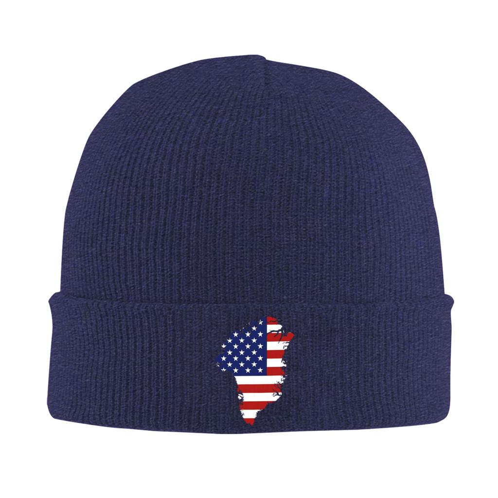 Greenland Map Bonnet Hats  Beanie Hats Winter Printed Knit Hat Retro Men Women Unisex Hippie Warm Soft Cap