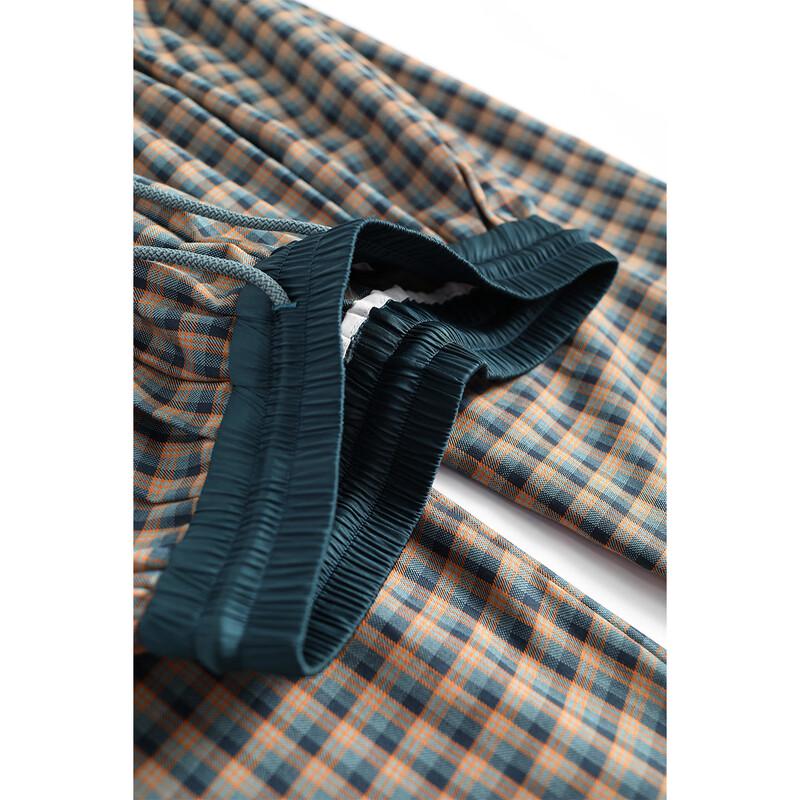 Women's High-Waisted Plaid Wide-Leg Casual Trousers