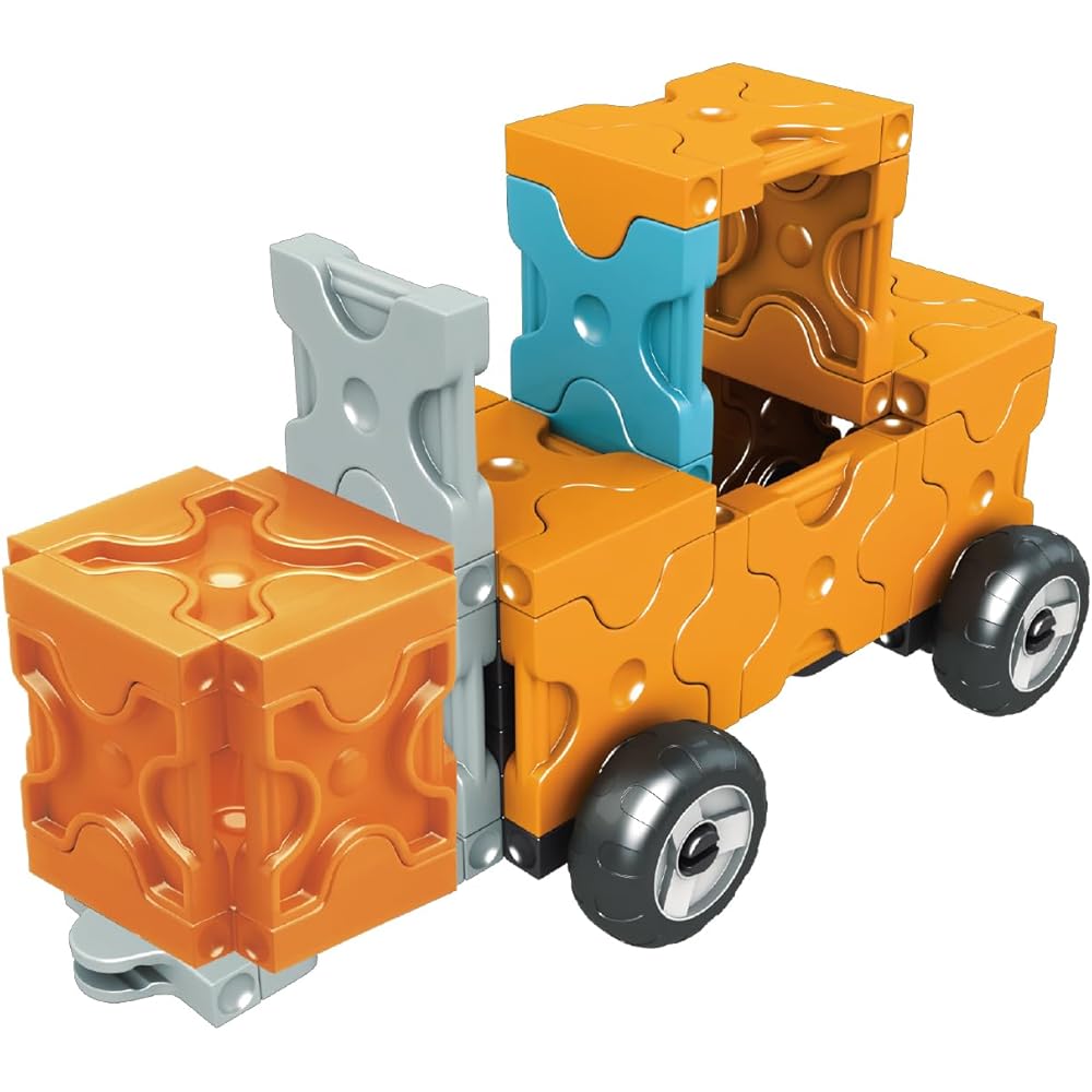 Yoshiritsu LaQ Hamacron Constructor Working Vehicles Set 130 Pieces Plus 10 Special Pieces Building Toy