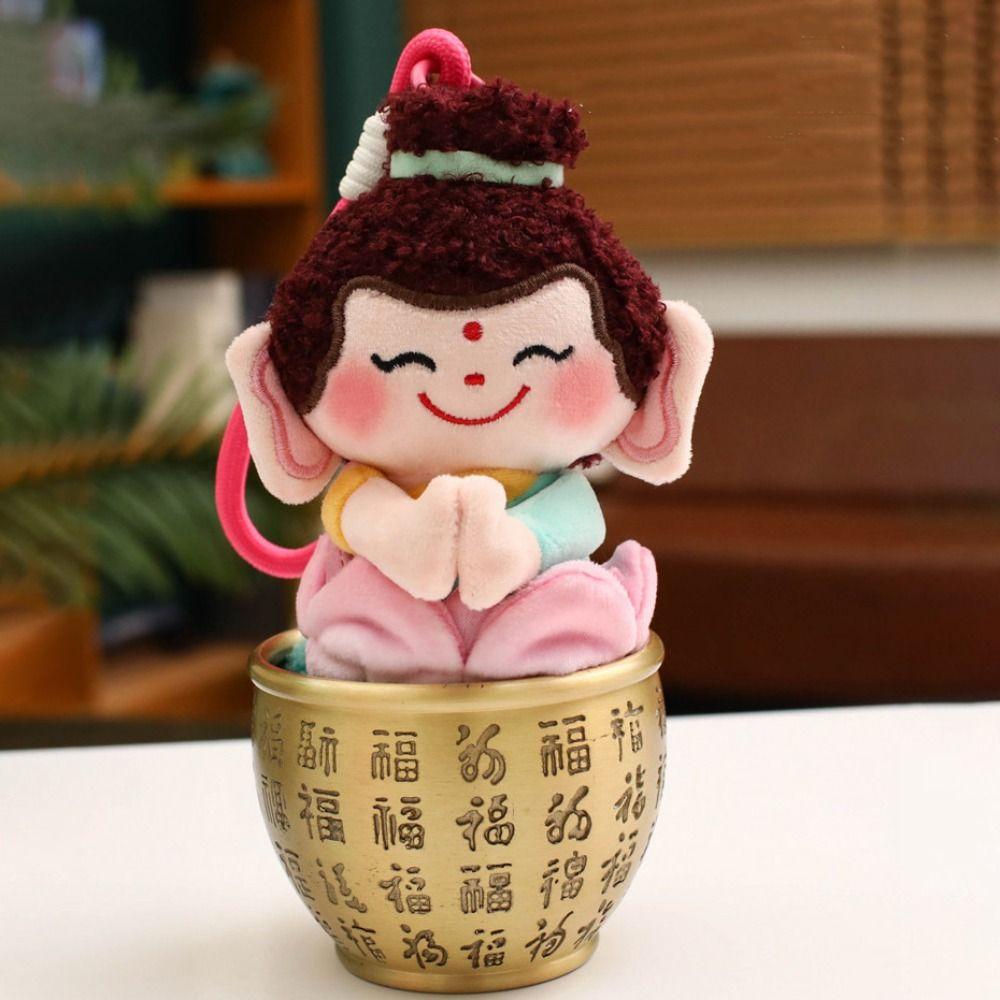 Moon Lord Chinese God Dolls Pendant Guanyin Plush God of Longevity Pendant  Backpack Decor