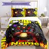 3pcs Custom Name Skibidi Toilet Bedding Set Duvet Cover Closure Includes 1 Duvet Cover & 2 Pillowcases for All Seasons Bedroom Decor