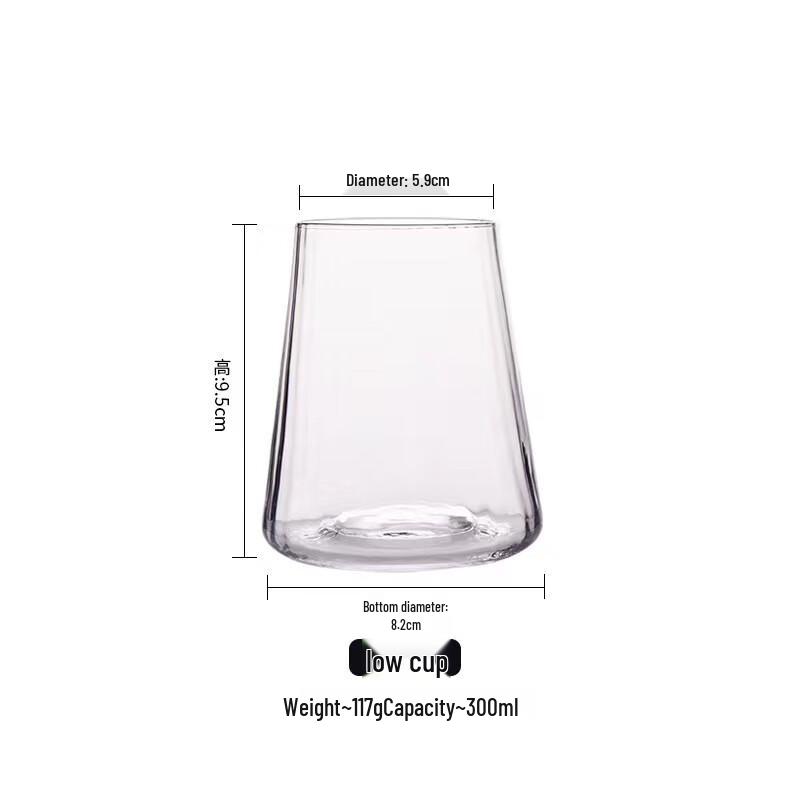 Huazao Baijia WY Striped Glassware Collection 9.5cm