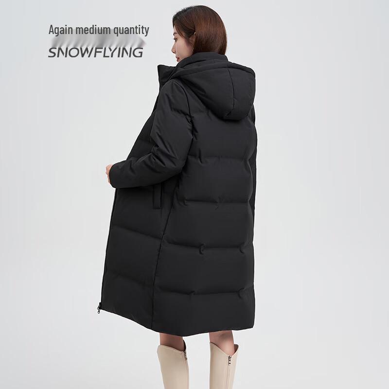 SNOWFLYING Women's Mid-Length Padded Duck Down Jacket