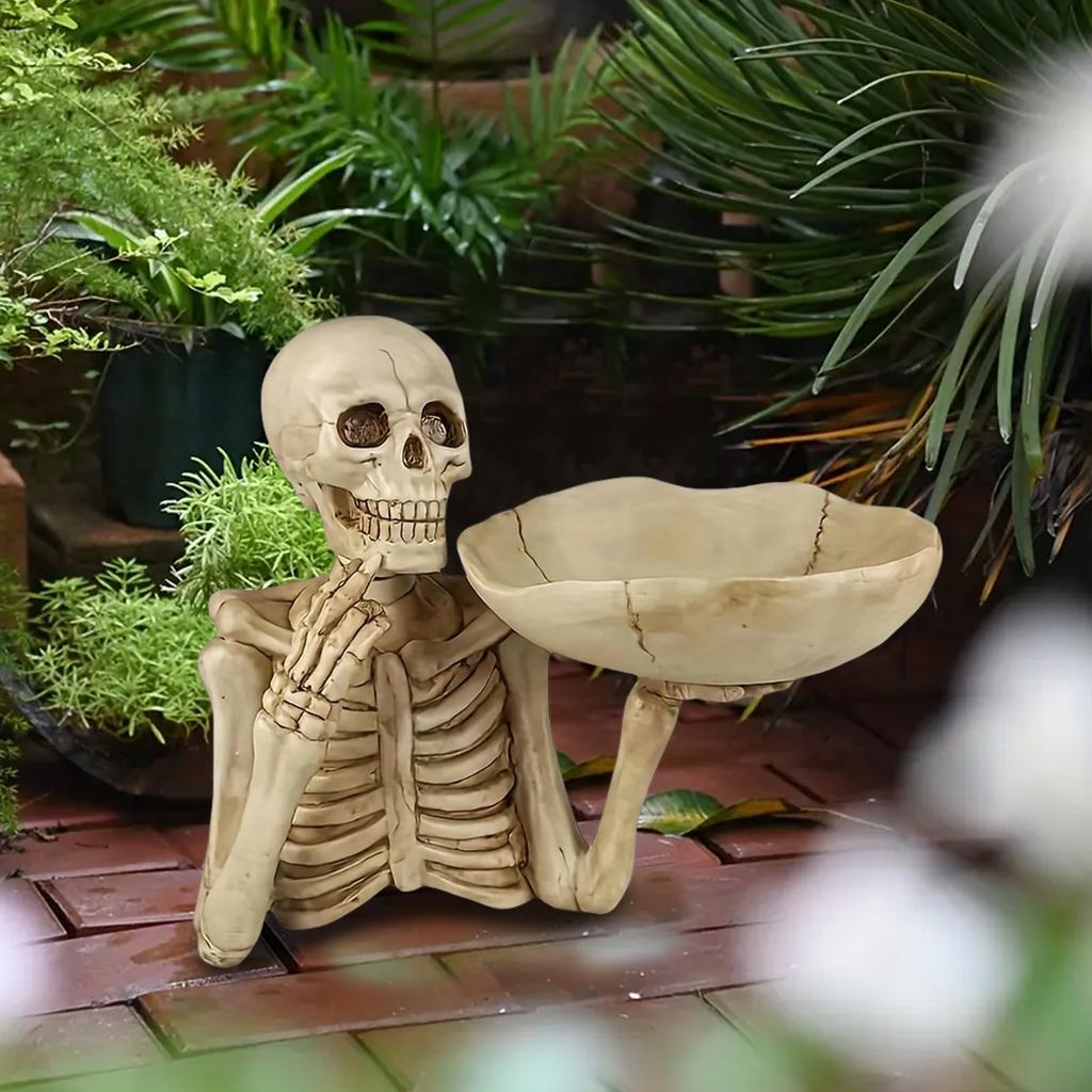 1pc Skeleton Fruit Plate Personalized Skeleton Ornament Home Key Storage Plate Cross Border Decoration Fruit Basket Key Storage Box