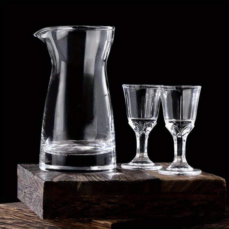 Set aus Glas, Baijia-Becher-Set, kreatives Weinset im chinesischen Stil, kleine Weinkanne und Becher-Set