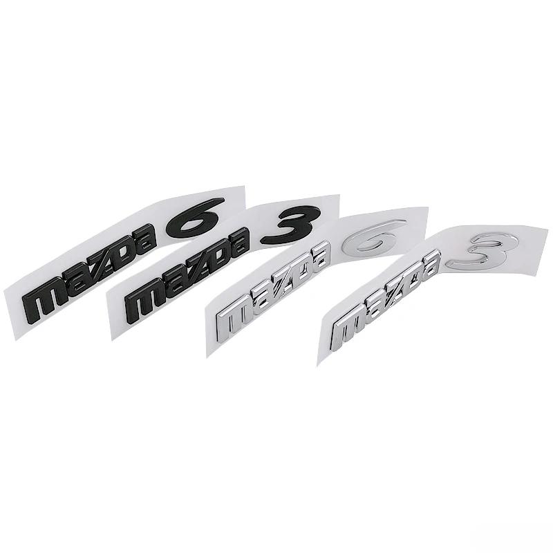For Mazda 3 6 Tail Nameplate ABS Plastic Car Trunk Rear Logo Stickers Letter Decals Decorative Badge Auto Modified Accessories h5